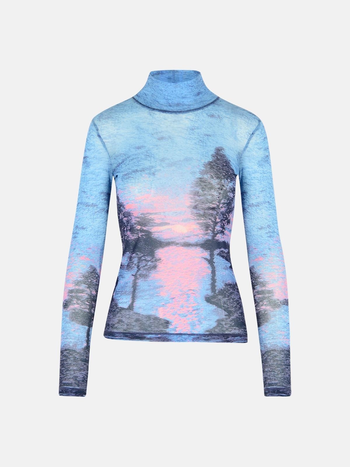 'LANDSCAPE' POLYAMIDE TURTLENECK SWEATER - 1