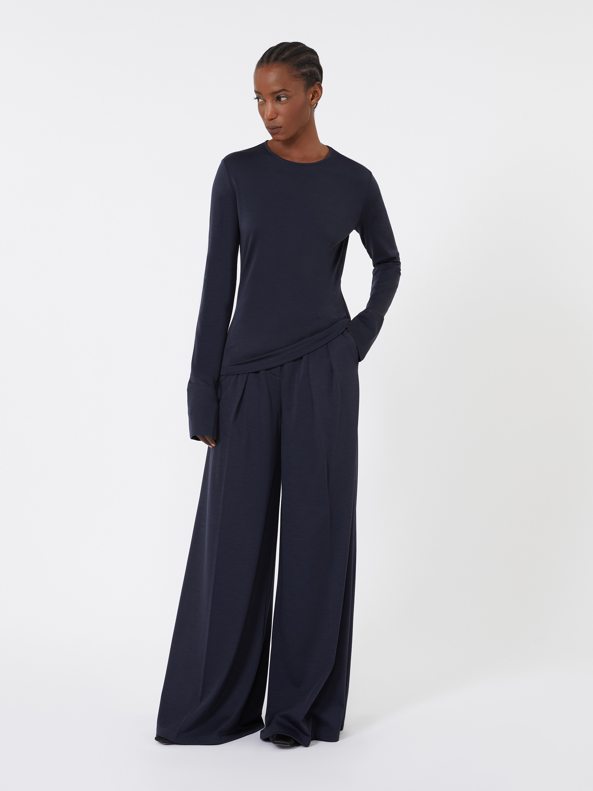 NATALE Wool jersey trousers - 2