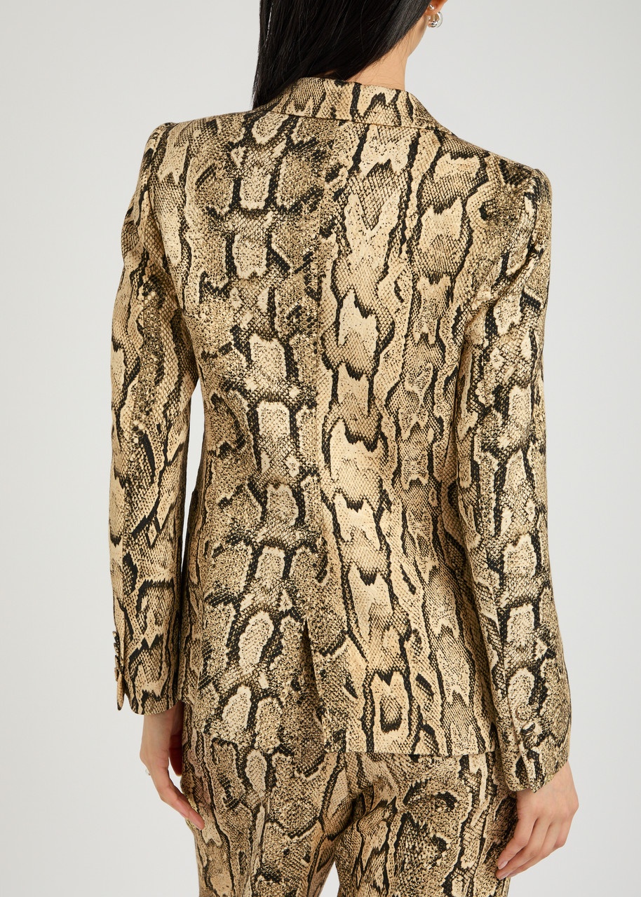 Dries Van Noten Beau Python-print Blazer - 3