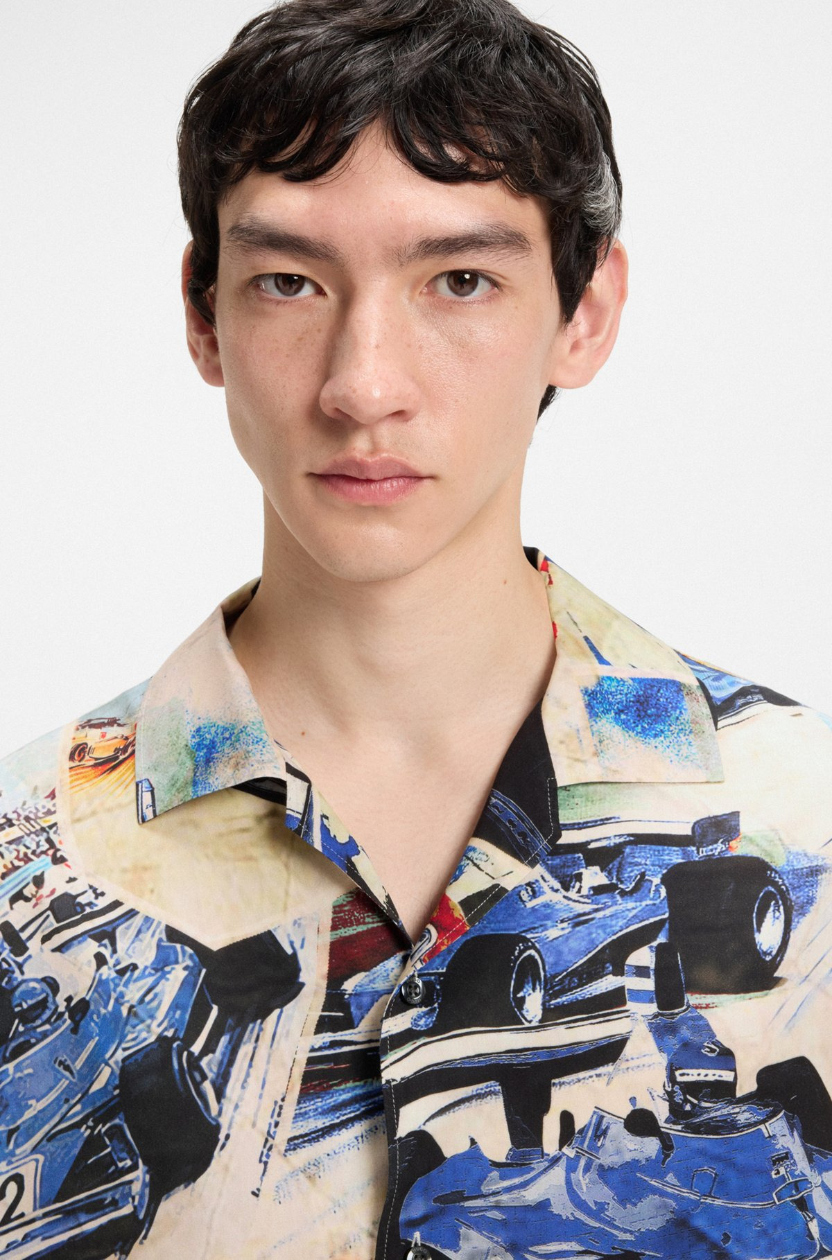 OVERSIZE-FIT SHIRT WITH VINTAGE RACING PRINT - 3