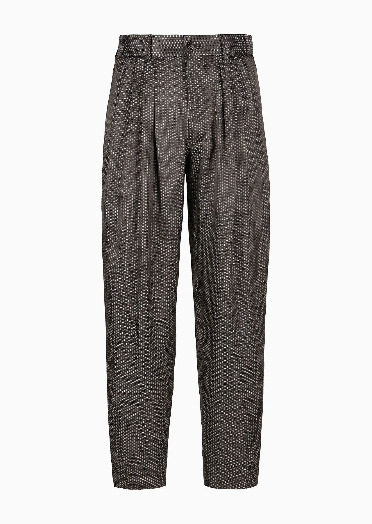ASV viscose-blend jacquard trousers with darts - 1