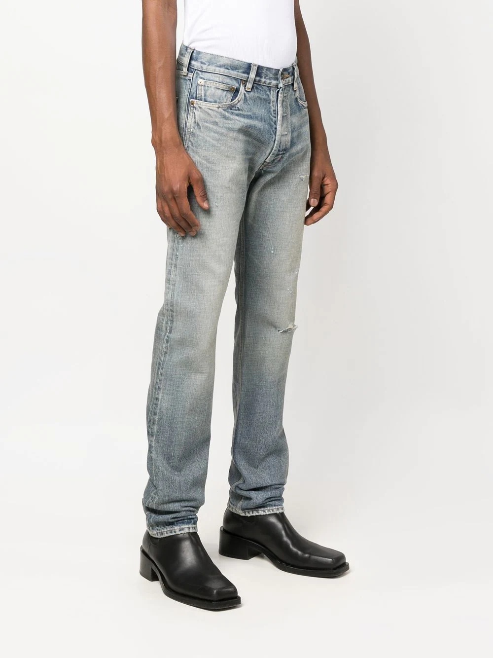 mid-rise straight jeans - 3
