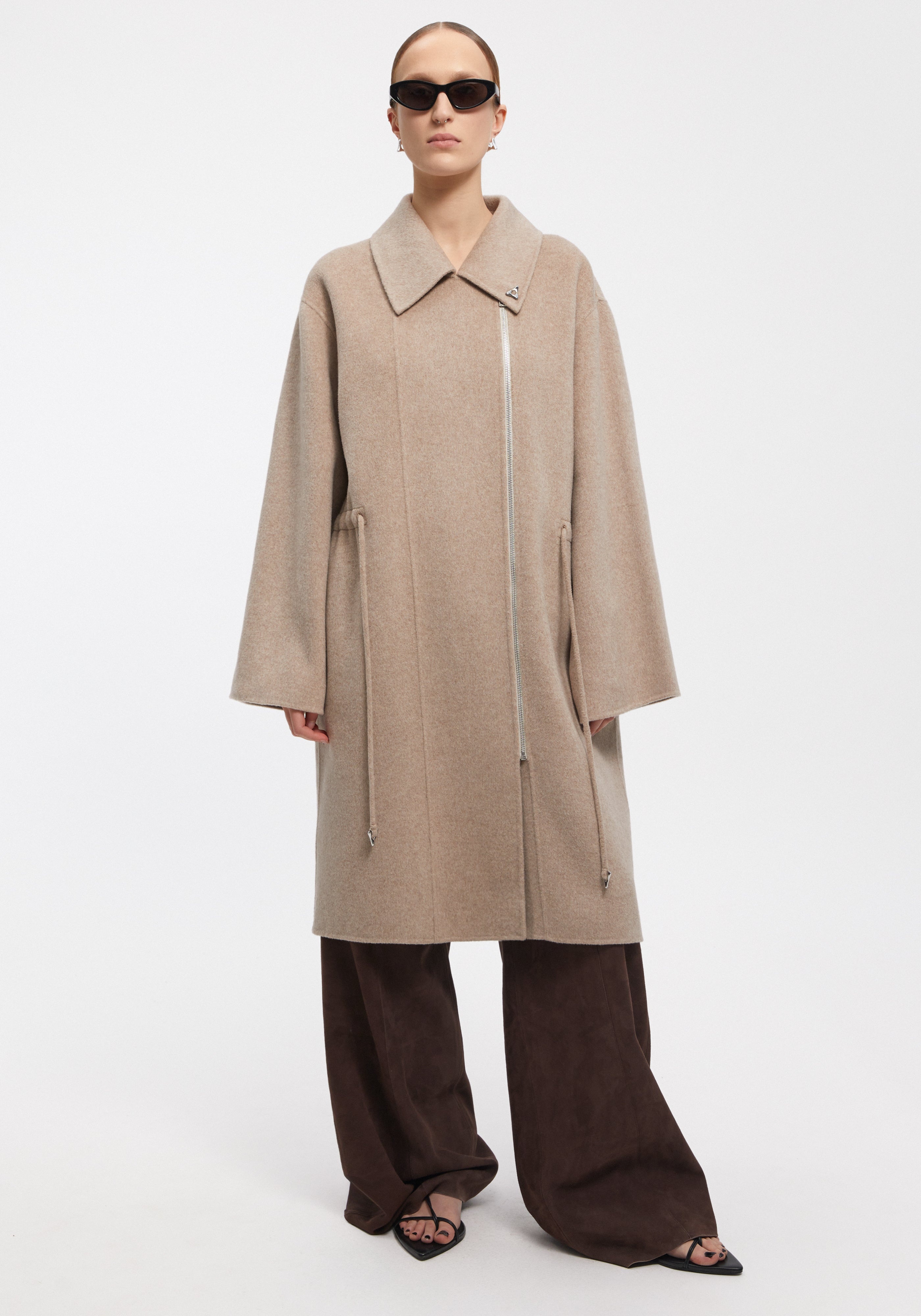 NORMAN
Wool zip-up long coat - 2