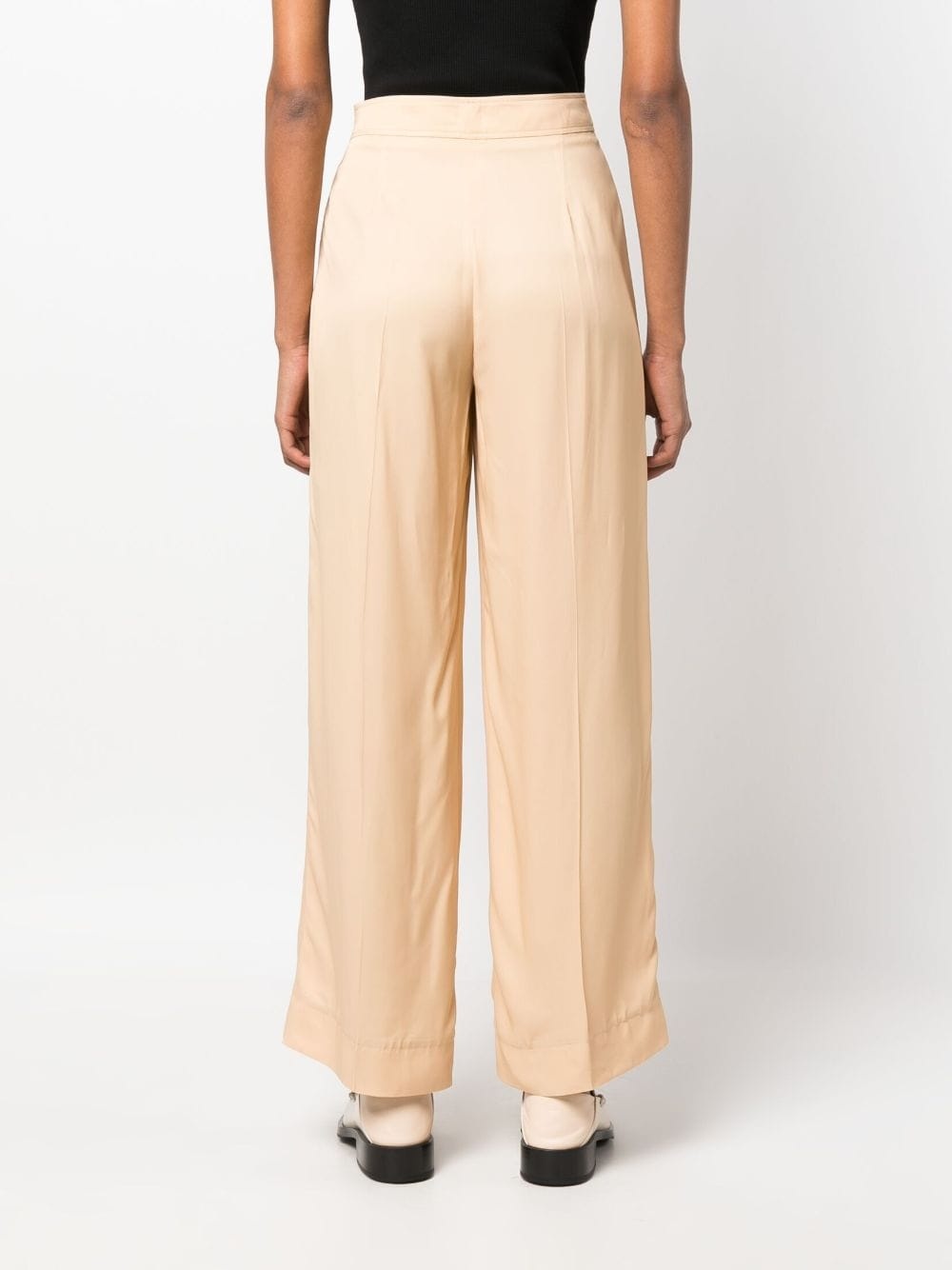 high-waist wide-leg trousers - 4