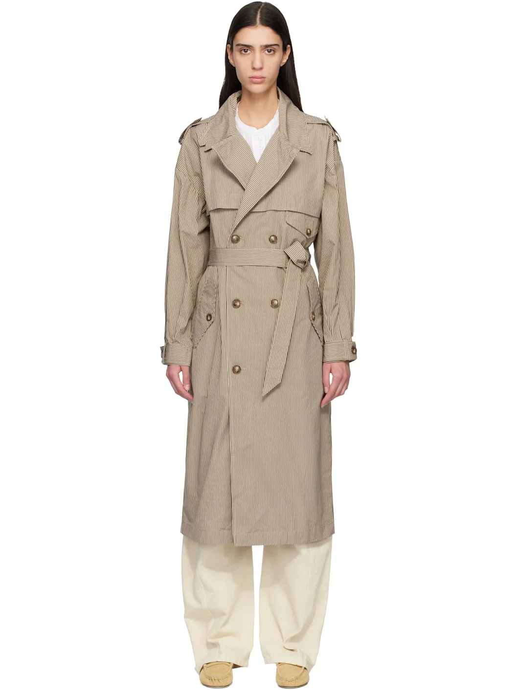 Beige Chilma Trench Coat - 1