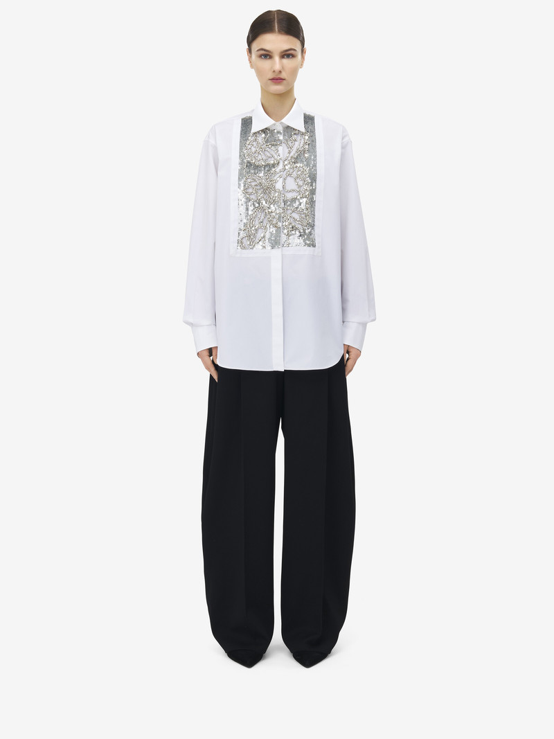 Crystal Stencil Embroidery Shirt 3