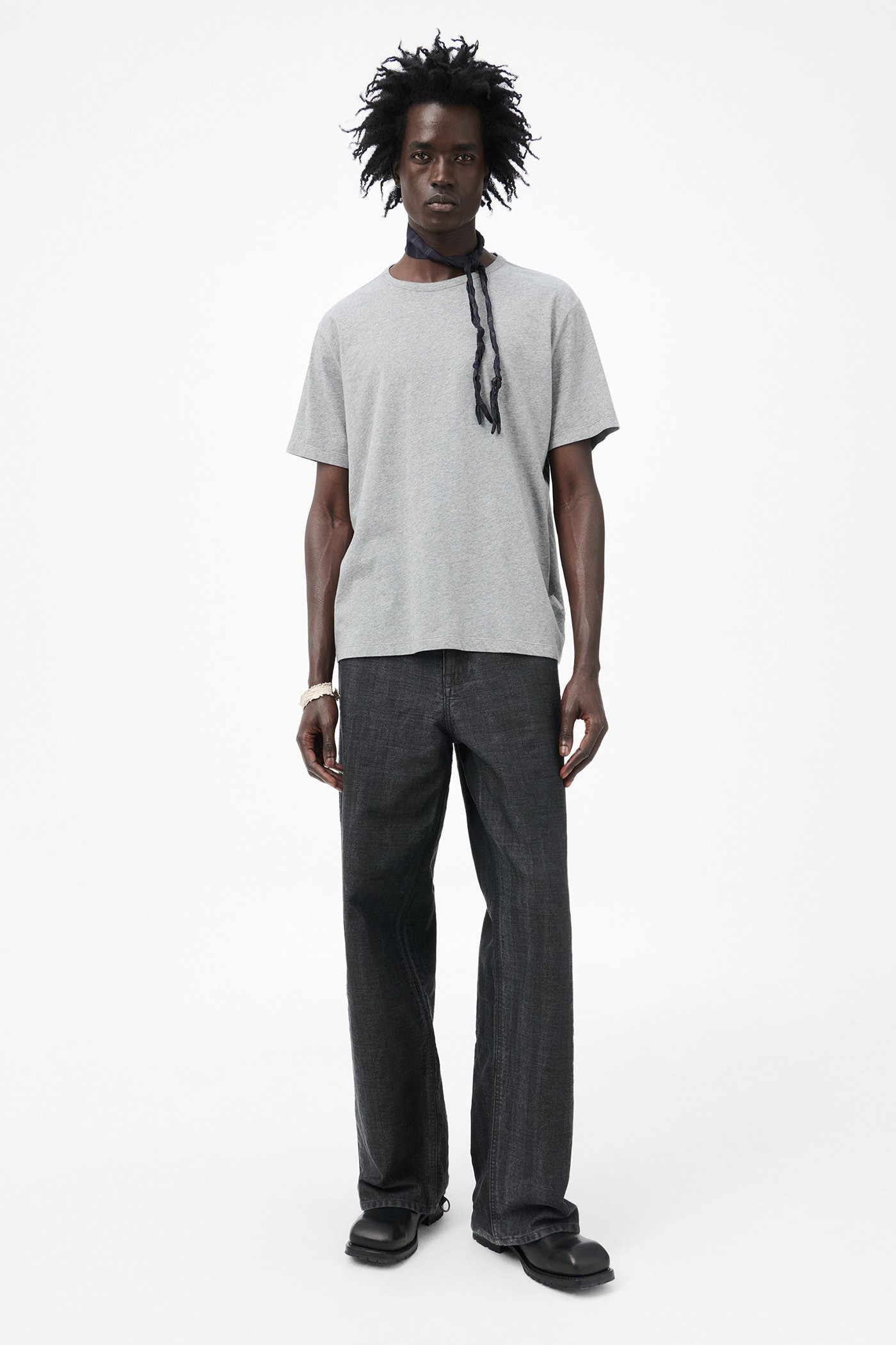 New Box T-Shirt Grey Melange Clean Jersey - 2