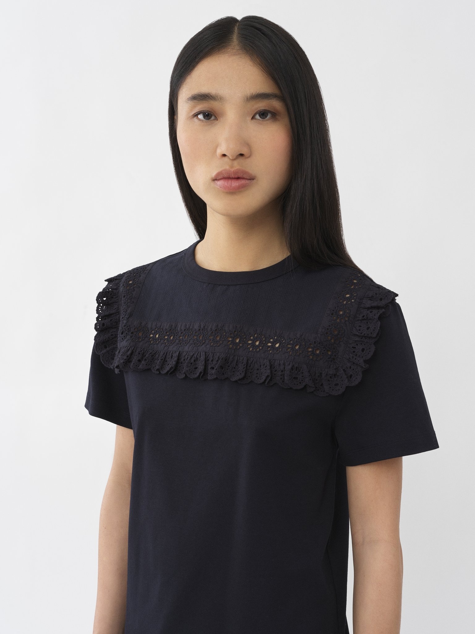 BRODERIE ANGLAISE TEE - 2