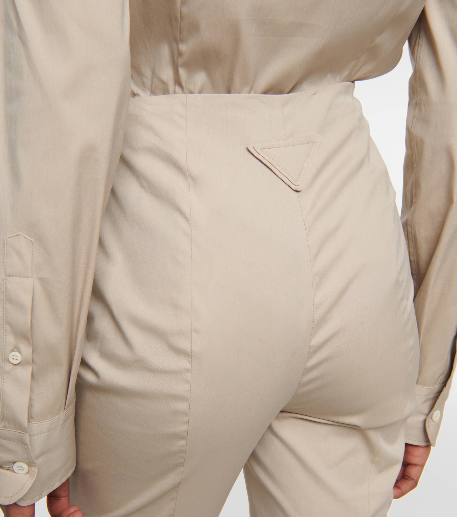 Slim cotton-blend pants - 5