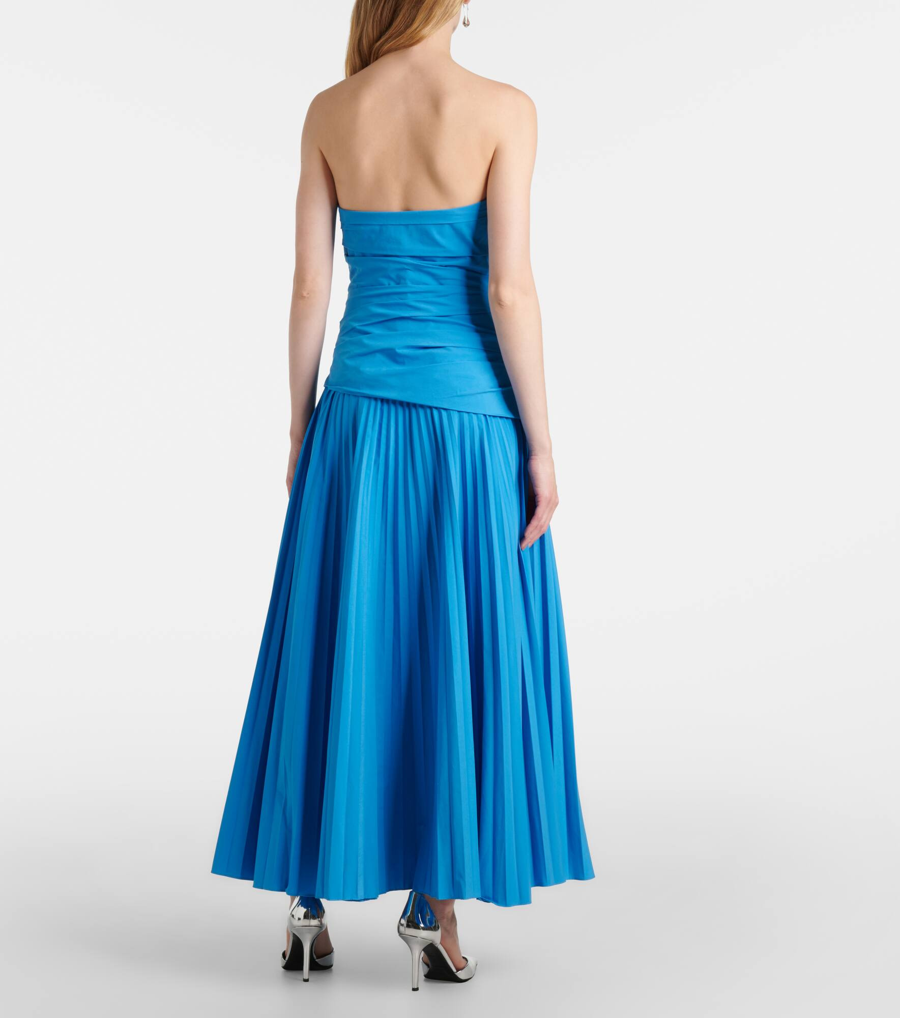 Arie strapless cotton-blend midi dress - 3