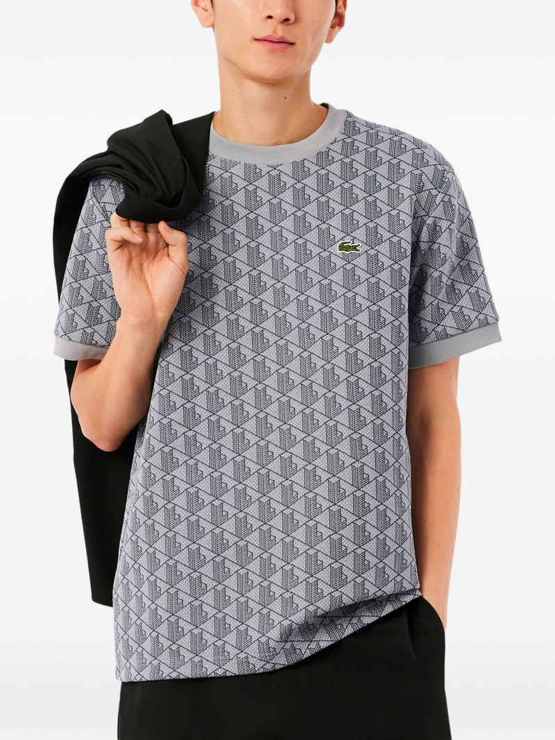 LACOSTE geometric print T-shirt outlook