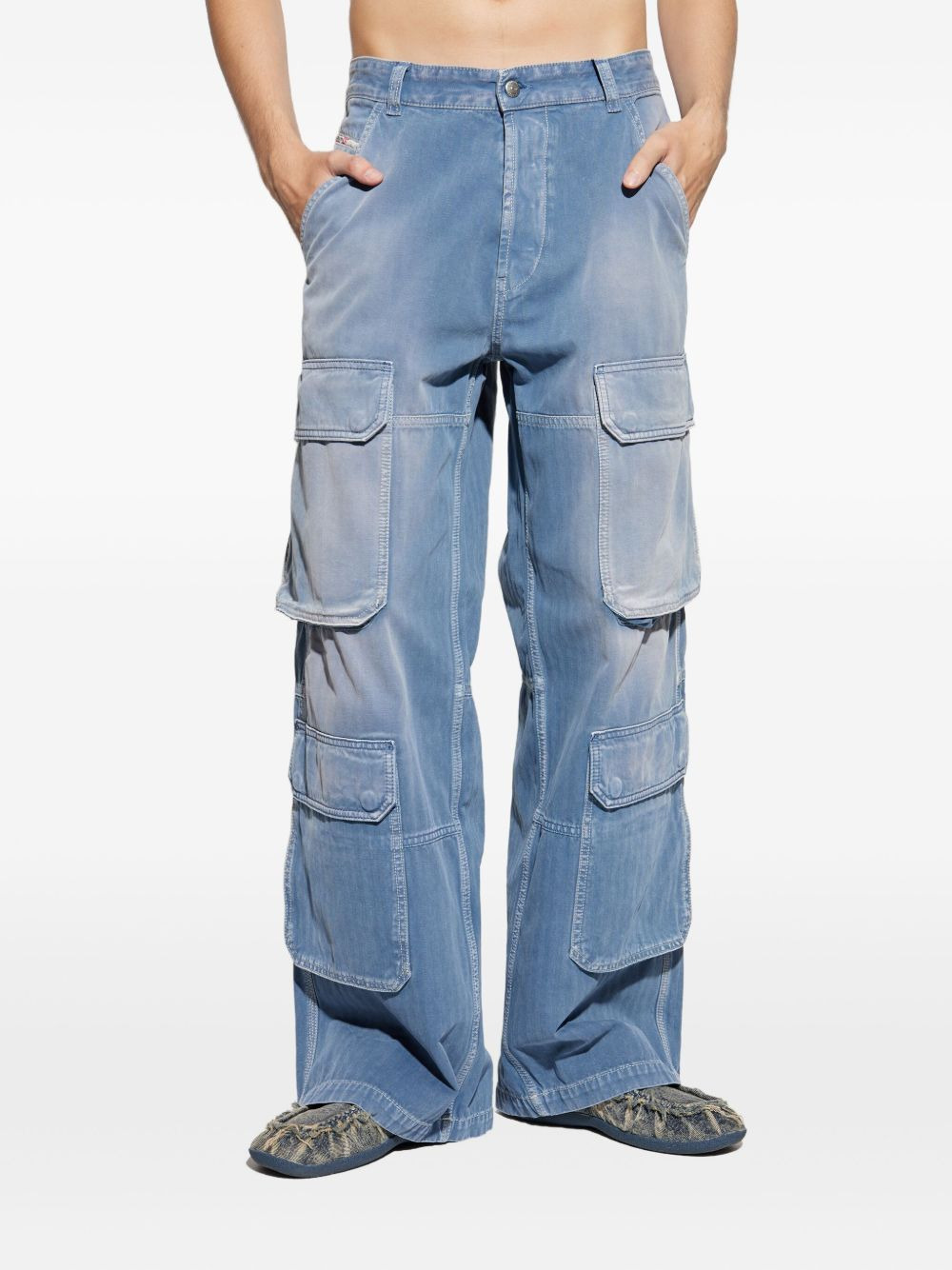 D-TOUCH cargo wide-leg jeans - 3