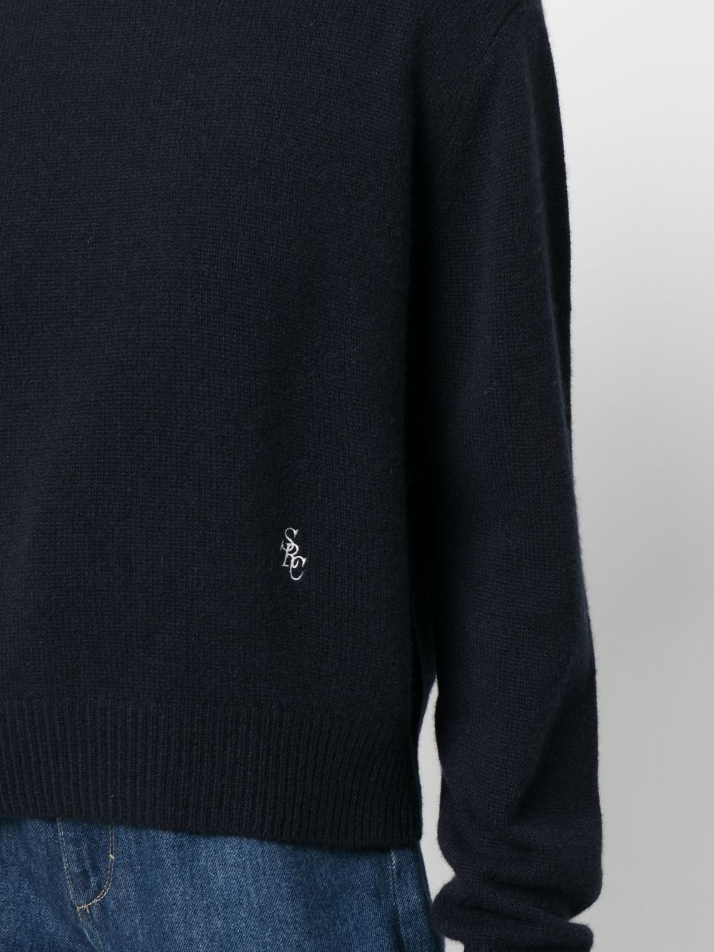 logo-embroidered crew-neck jumper - 5