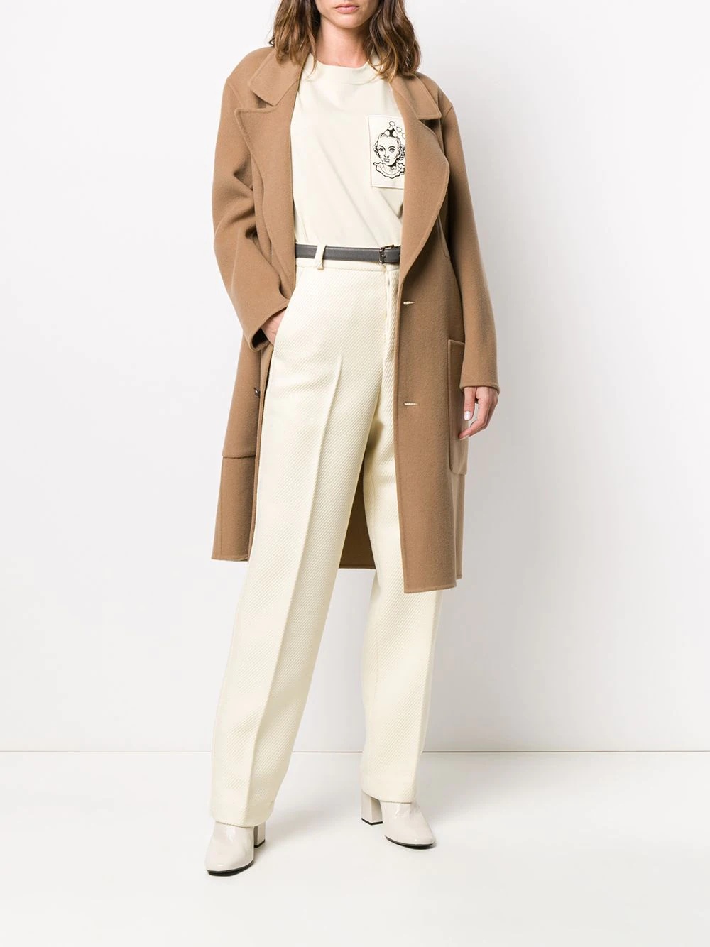 unstructured two-button coat - 2