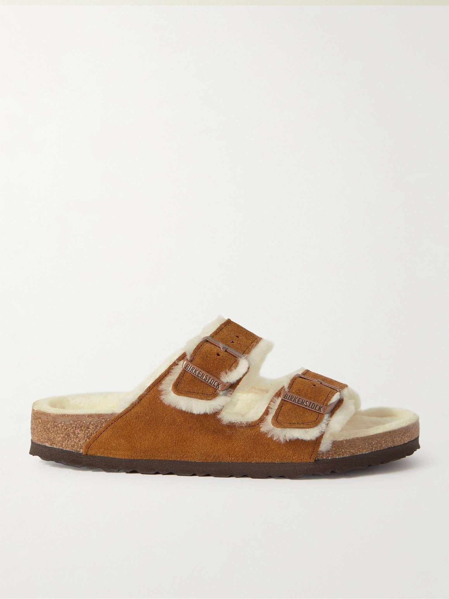 Arizona Shearling-Lined Suede Sandals - 1