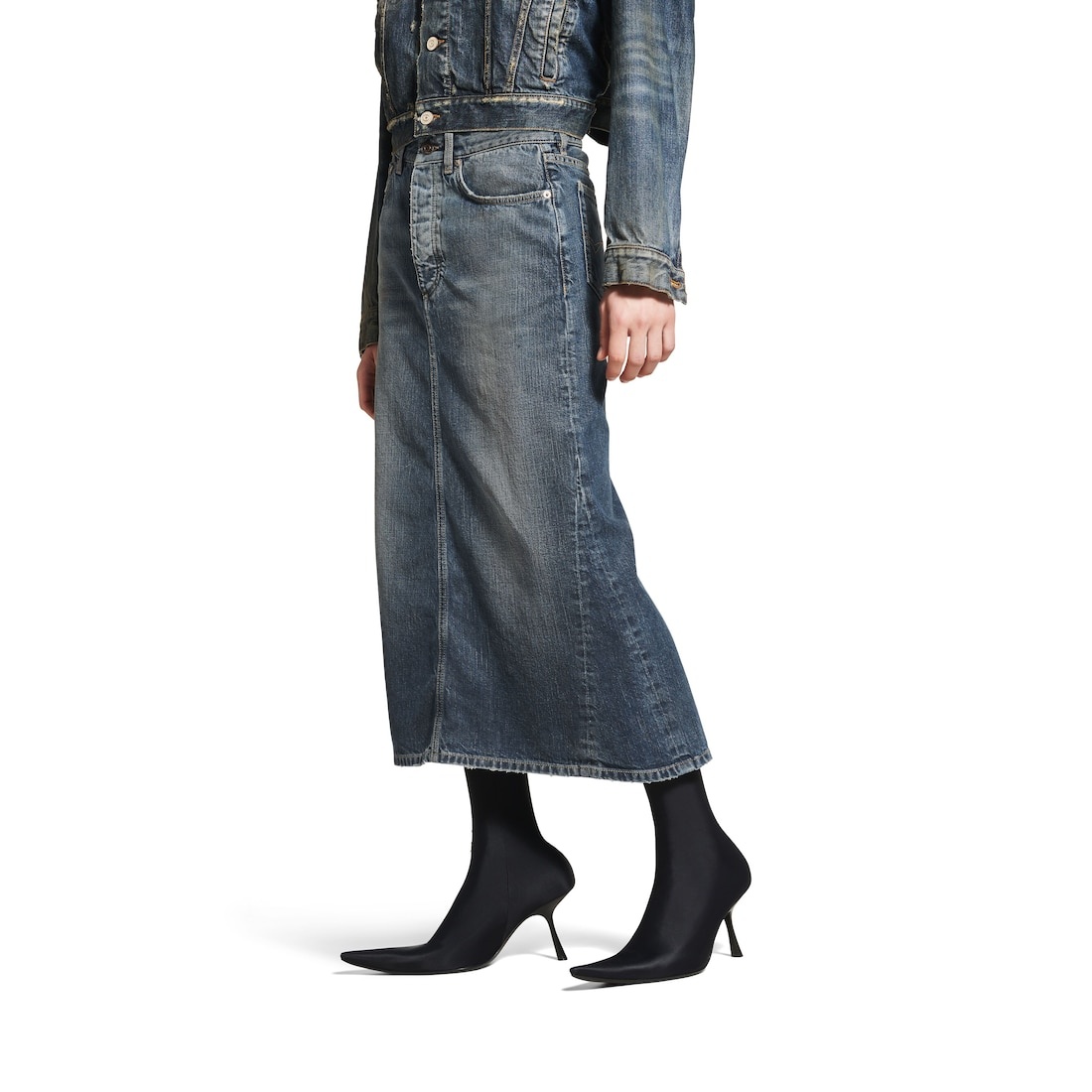 Women's Midi Skirt in Blue - 5