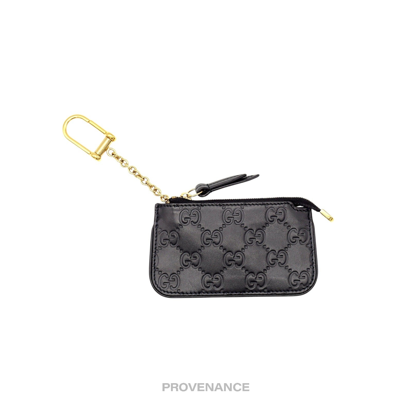 Gucci Key Pouch Cles - Black GG Guccissima Leather - 3