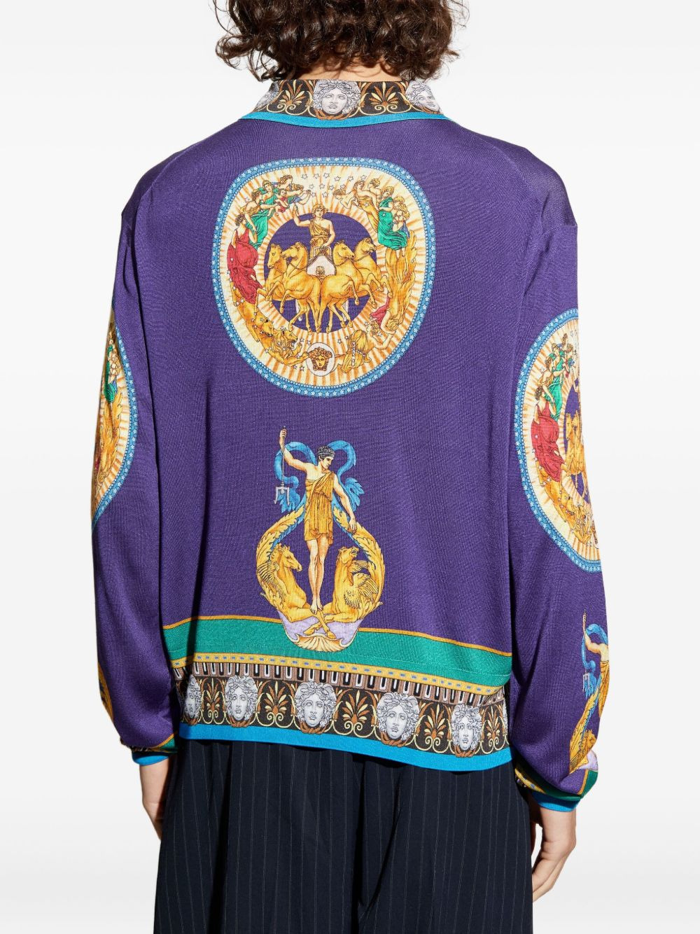 Hall Of Statues silk cardigan - 4