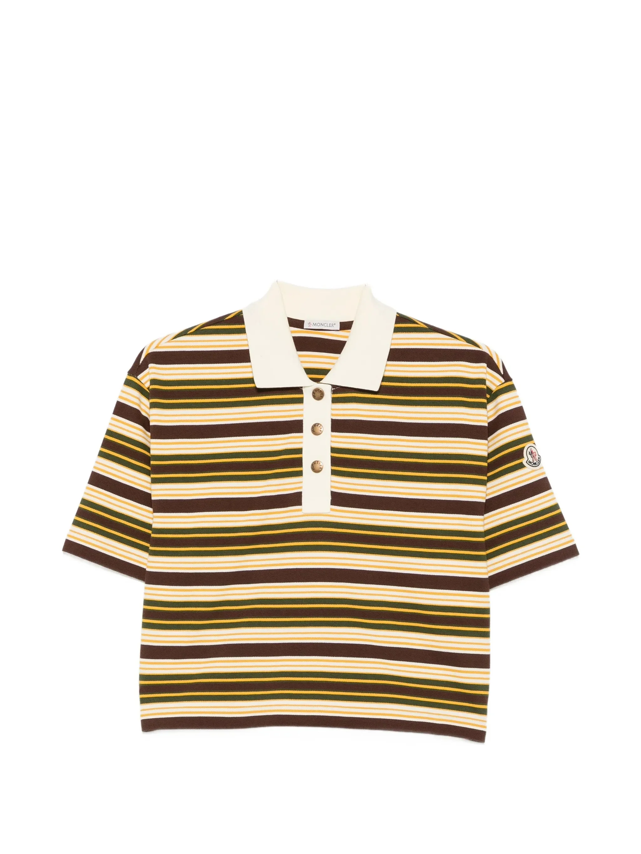 Moncler Manica Corta Striped Short-sleeve Polo Shirt - 1
