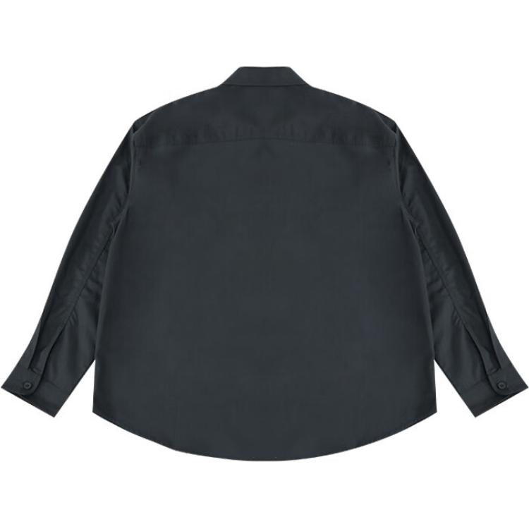 Converse Cotton Long Sleeve Shirt 'Black' 10027258-A01 - 2