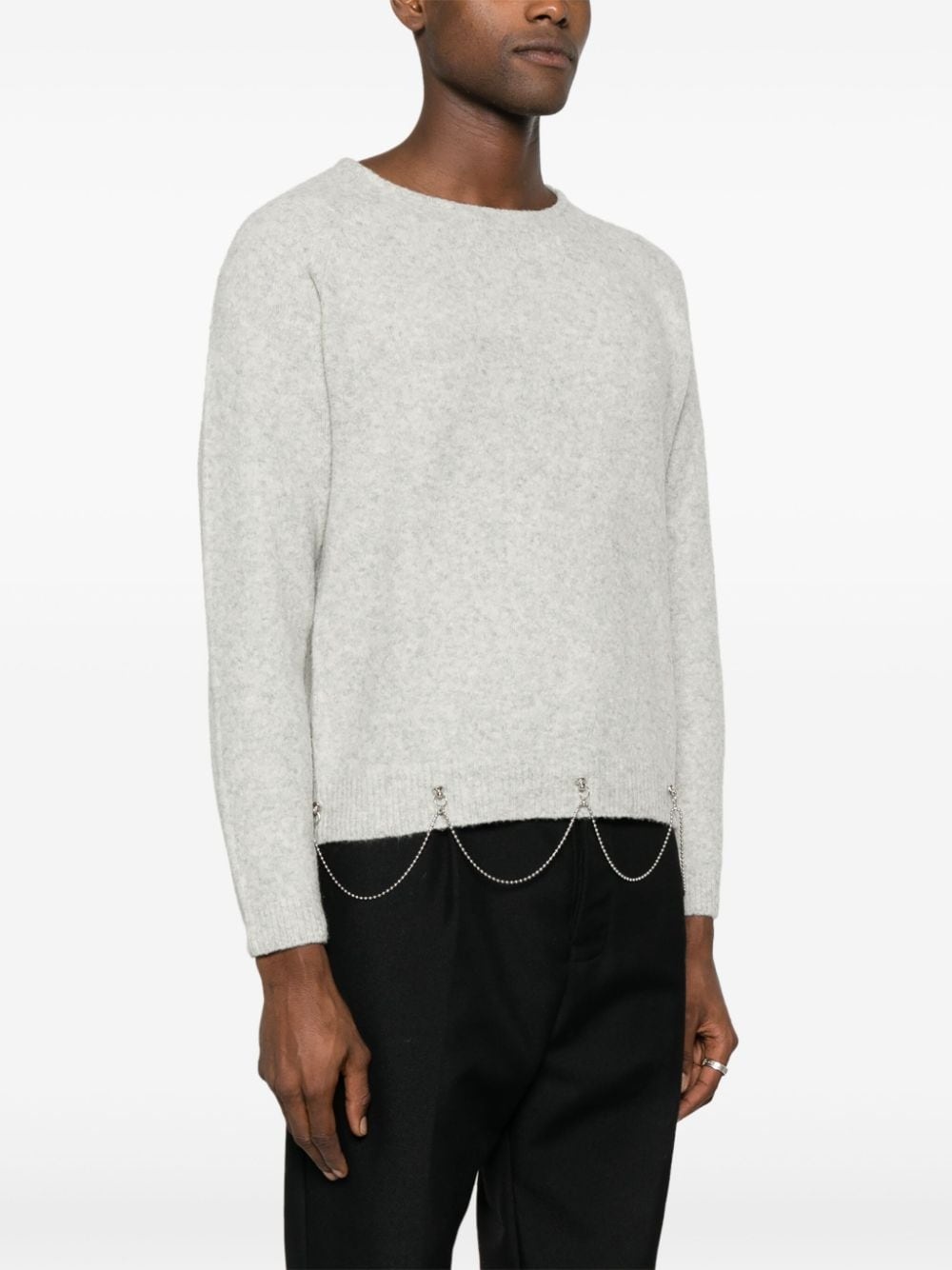 crystal-embellished wool-blend jumper - 3