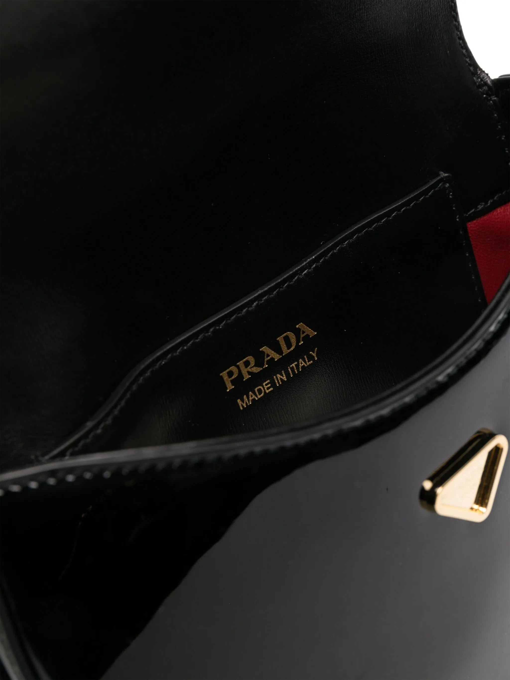 Triangle-logo Patent Leather Shoulder Bag - 3