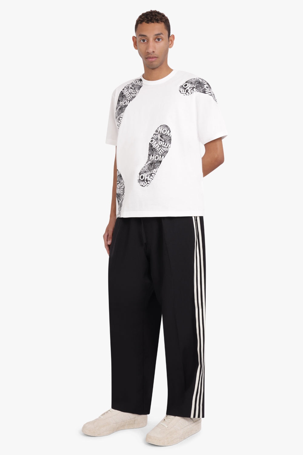 SHOE PRINT T-SHIRT | WHITE/BLACK - 2