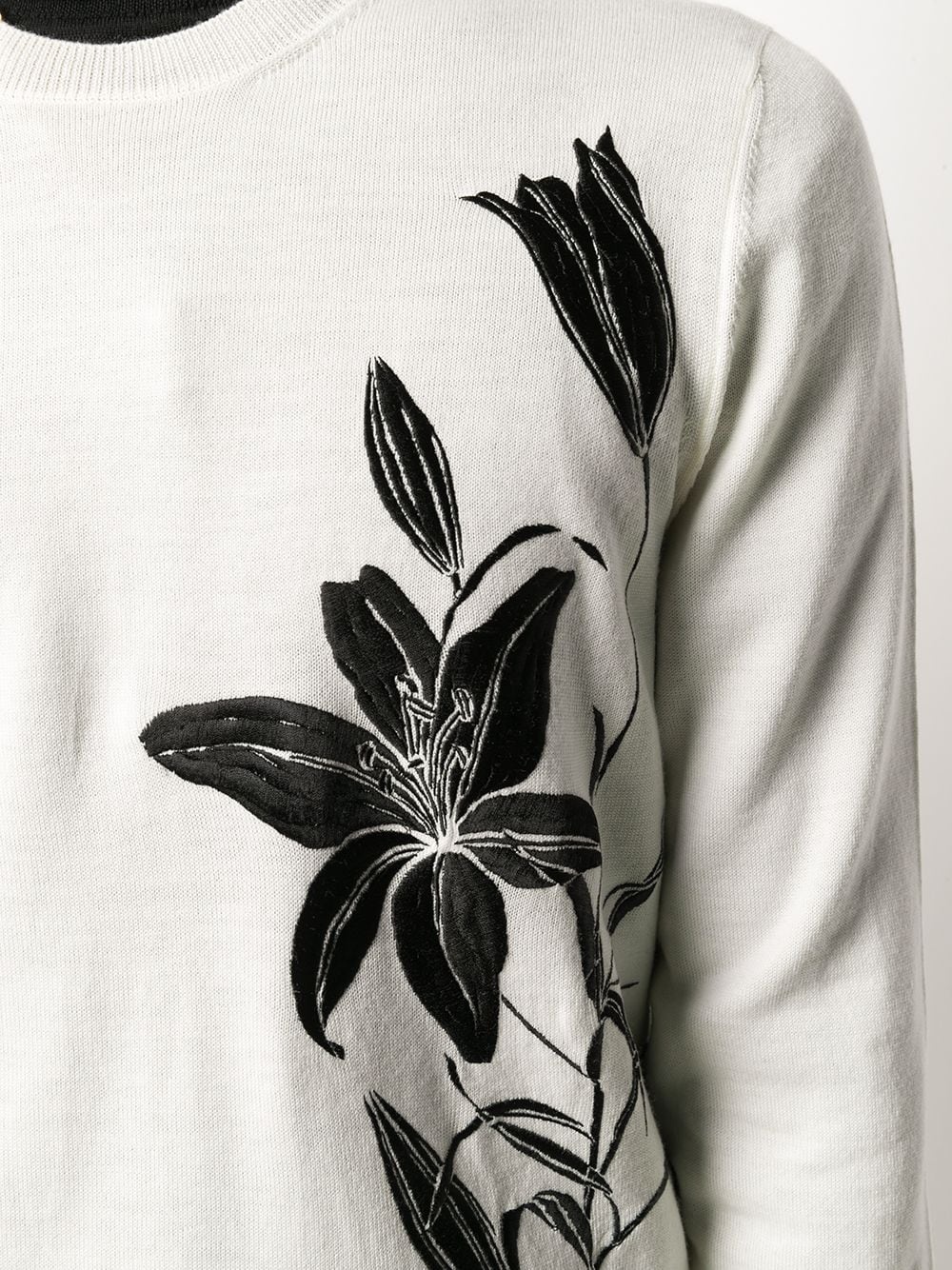 floral-embroidered jumper - 5