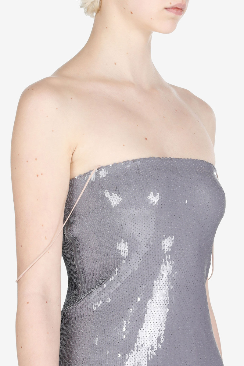 SEQUIN-EMBELLISHMENT STRAPLESS MAXI DRESS 4