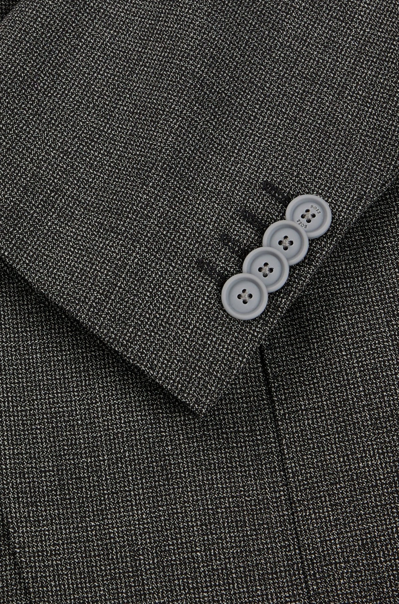 SLIM-FIT SUIT IN MICRO-PATTERNED VIRGIN WOOL 10