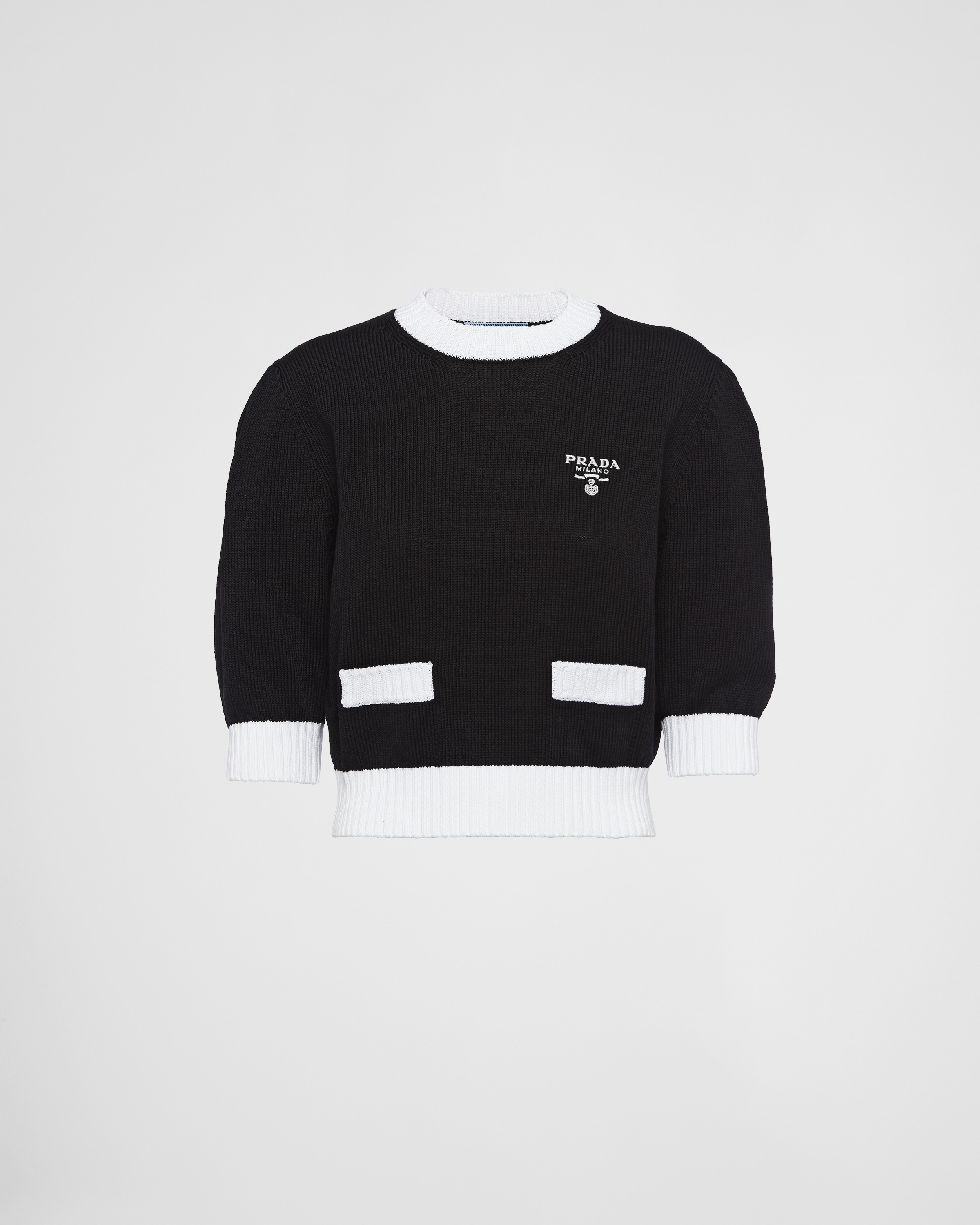 Cotton crew-neck sweater - 1