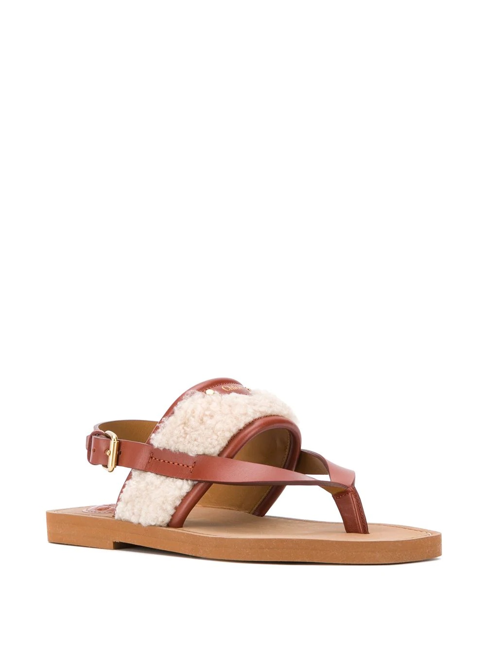 Woody flat faux-shearling sandals - 2