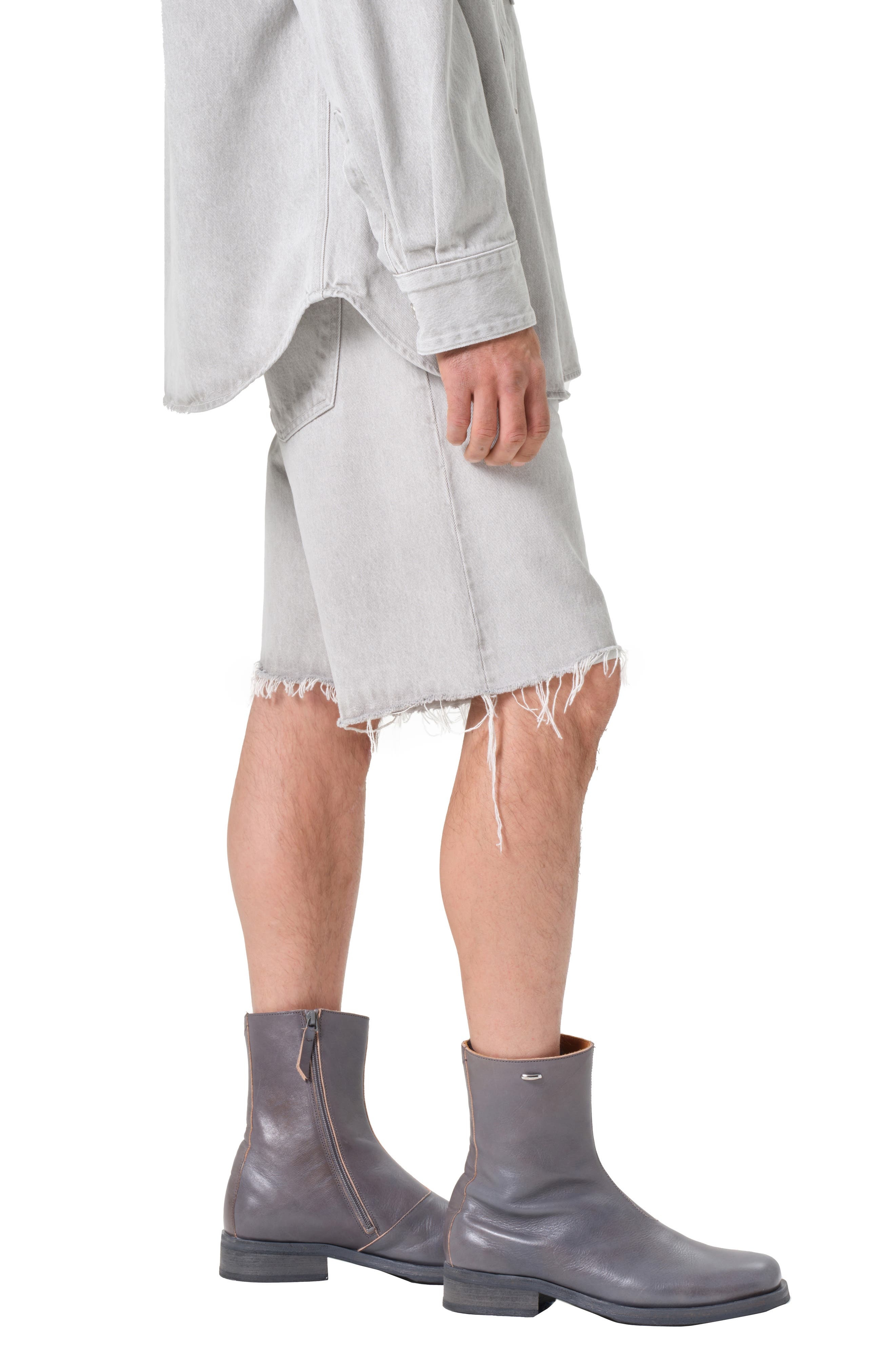 AGOLDE Anson Raw Hem Denim Shorts in Coin at Nordstrom - 3