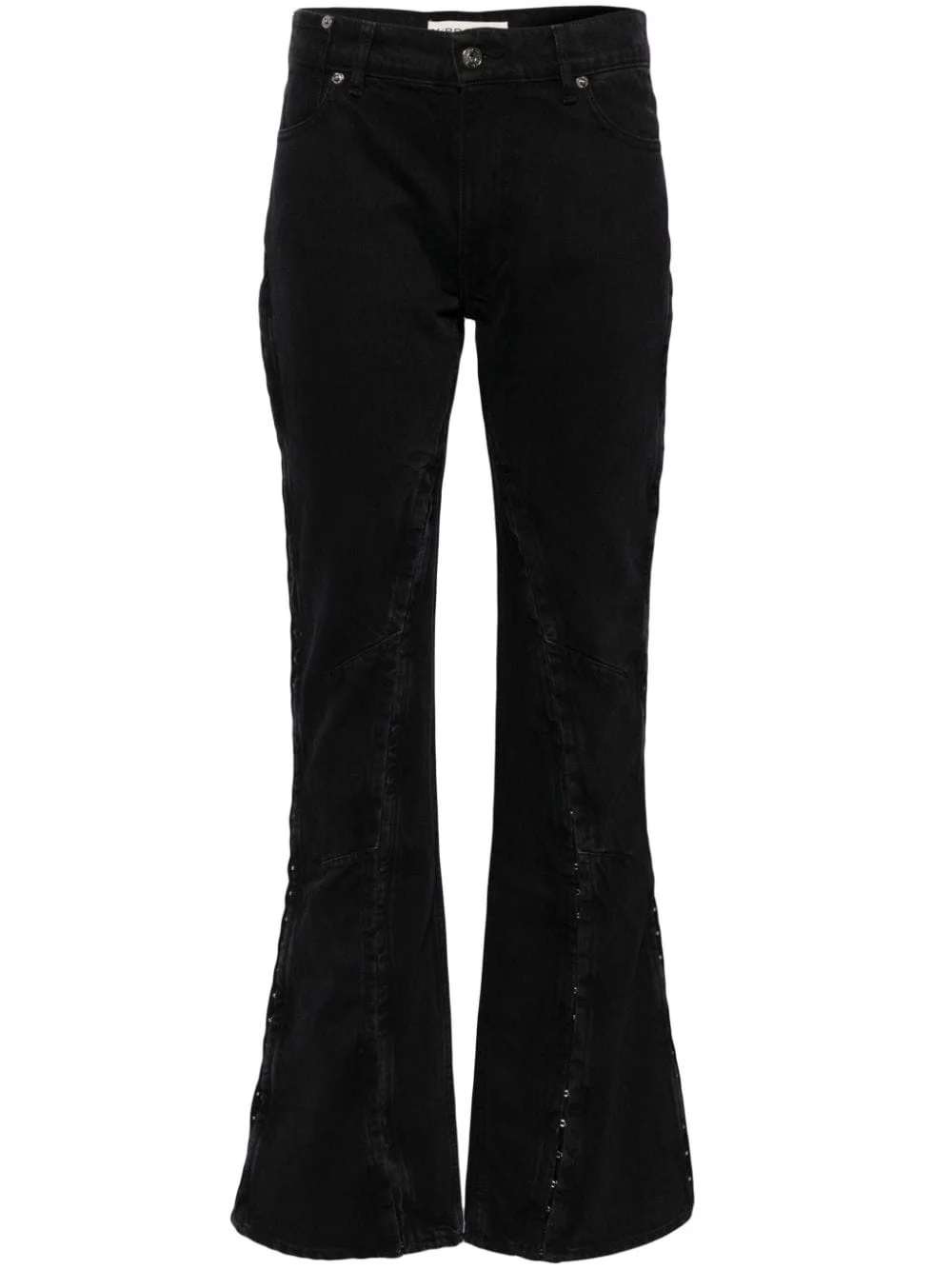 side hook flared jeans - 1