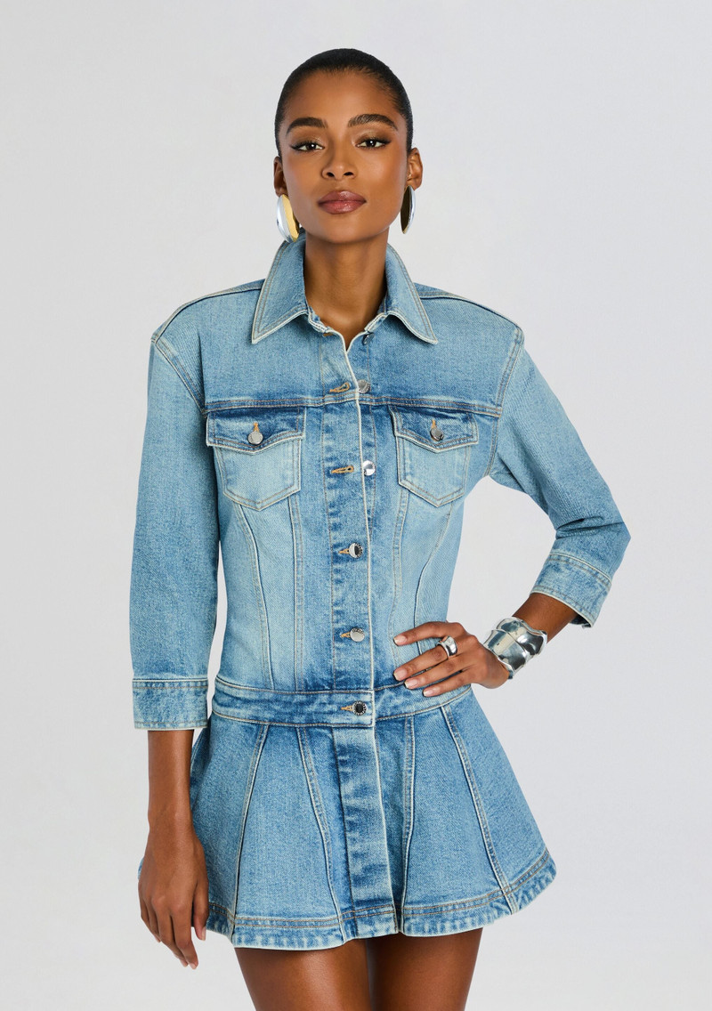 RETROFÊTE ALEYNI DENIM DRESS outlook