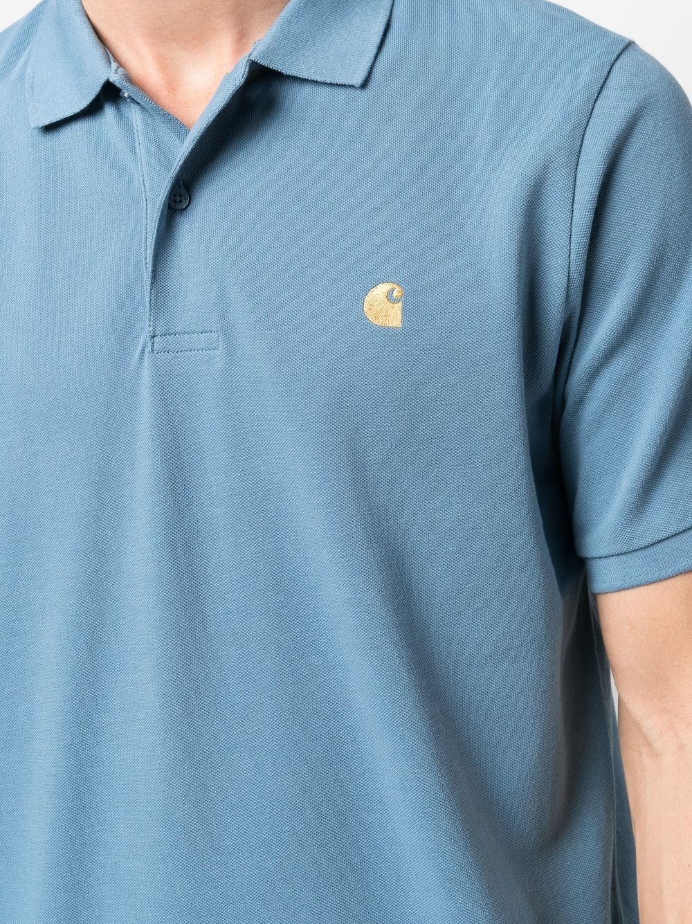 logo embroidered polo shirt - 5