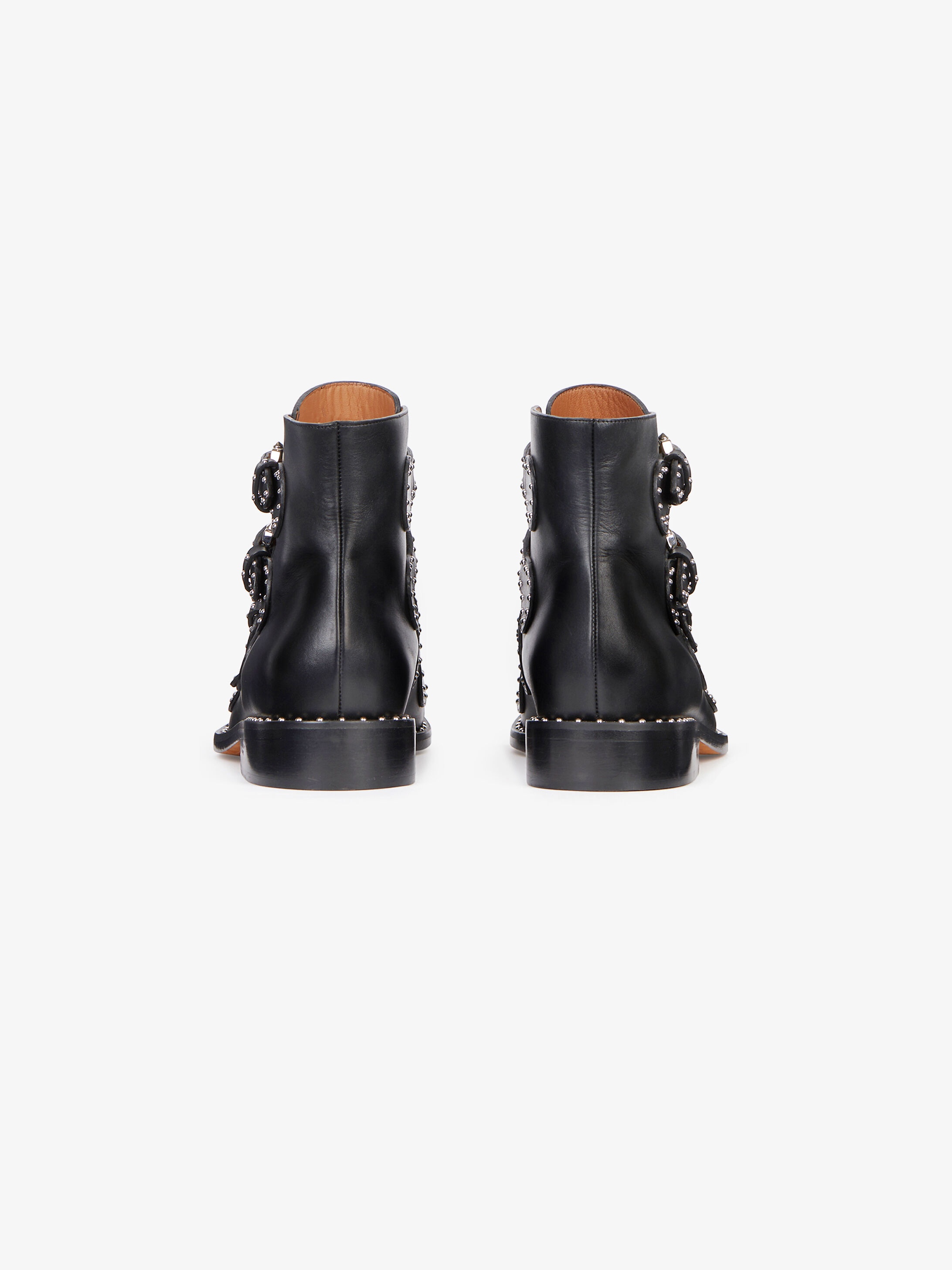 Multi-strap boots in leather with studs - 7