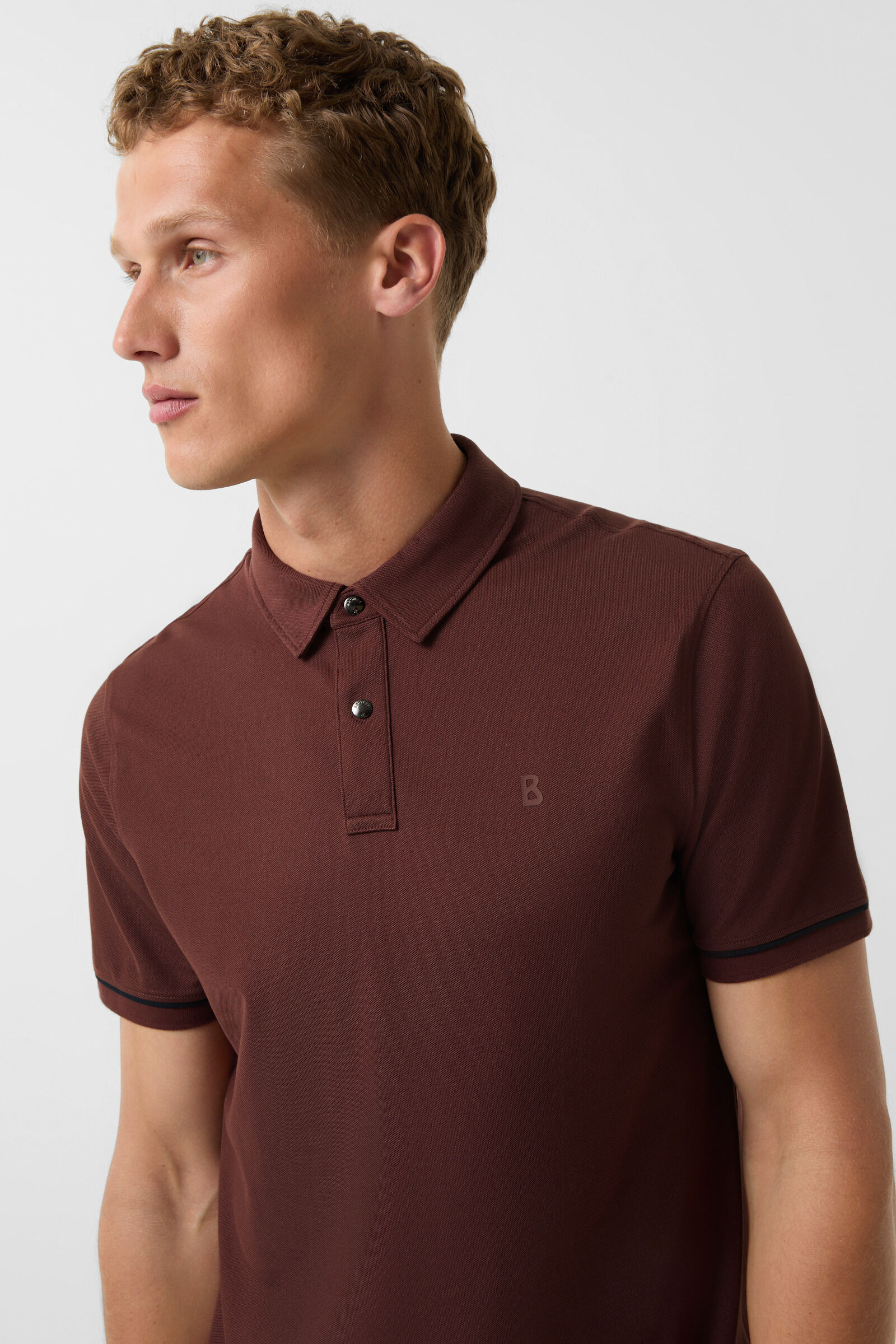 Timo polo shirt in Wine red - 4