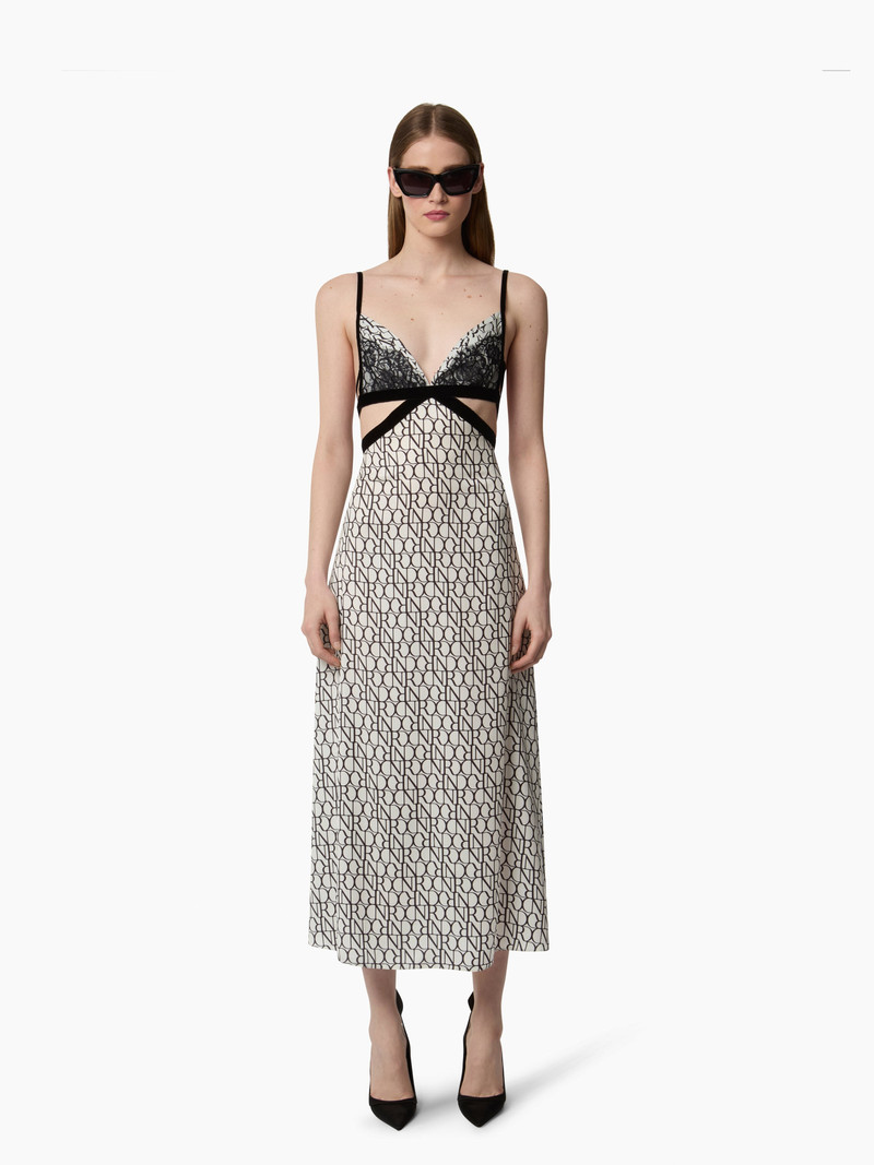 Printed Satin Dress 1