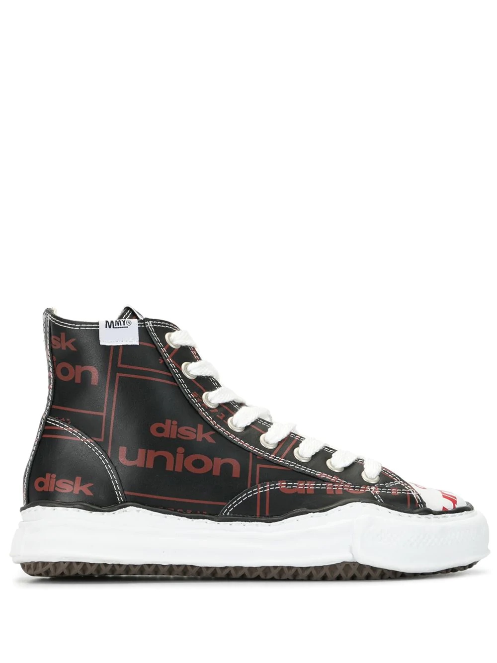 logo print high-top sneakers - 1