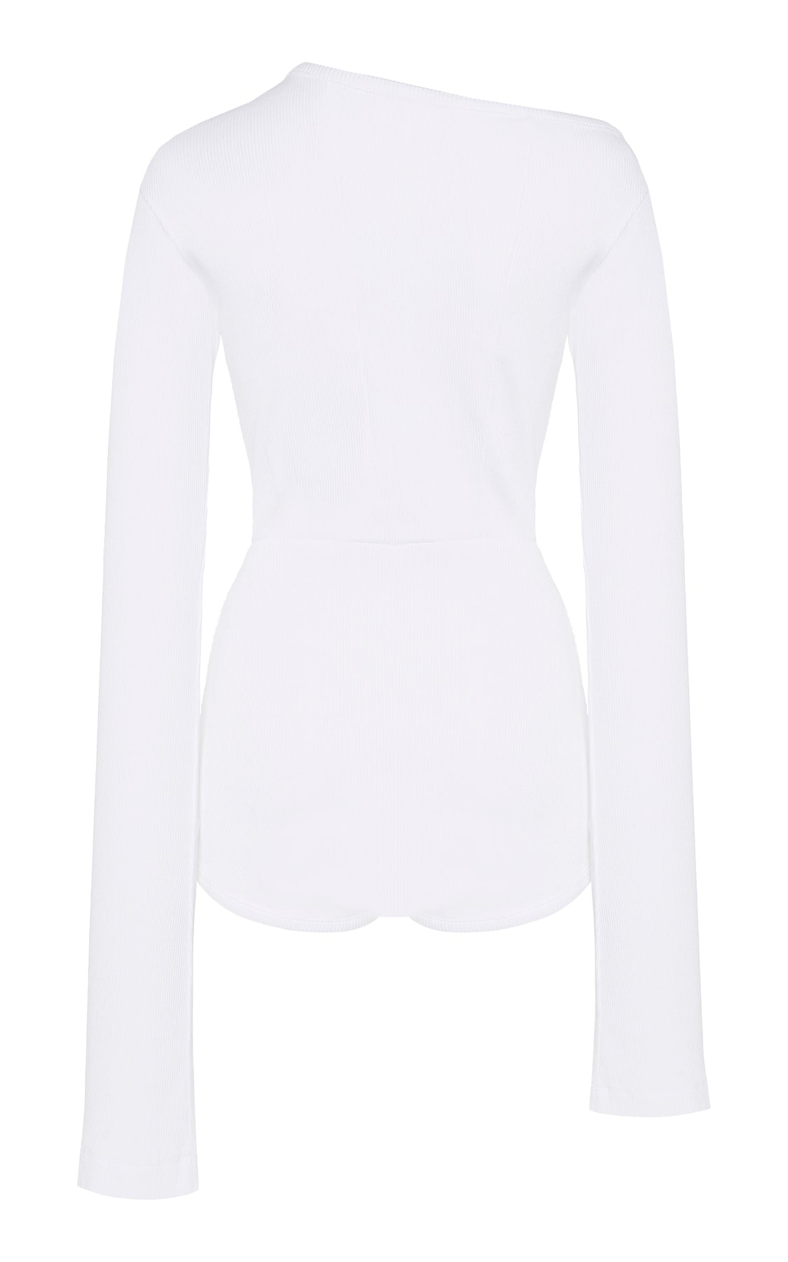 BODYSUIT WITH ASYMMETRIC COLLAR WHITE - 9