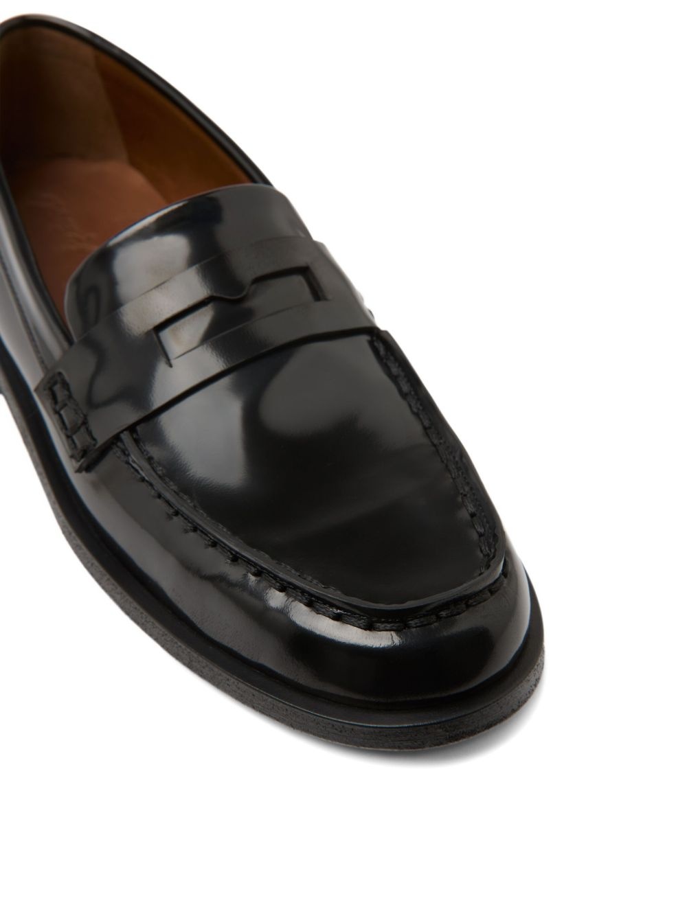 leather penny loafers - 4
