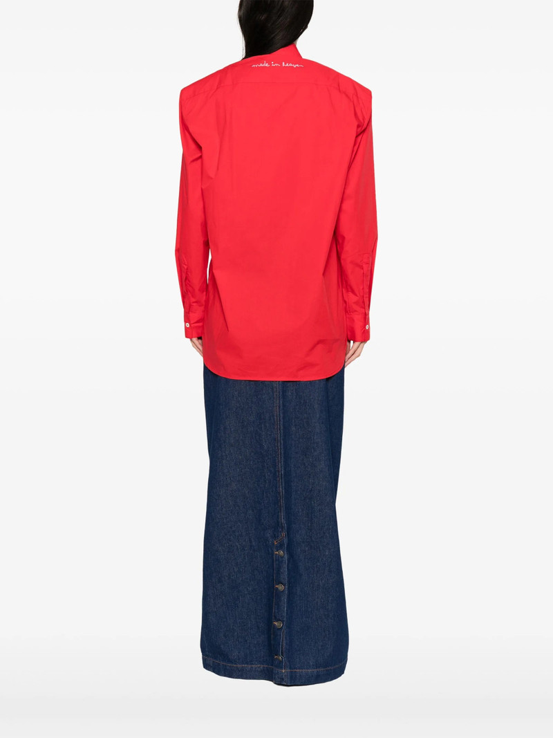 Embroidered Shoulder-padded Shirt 4