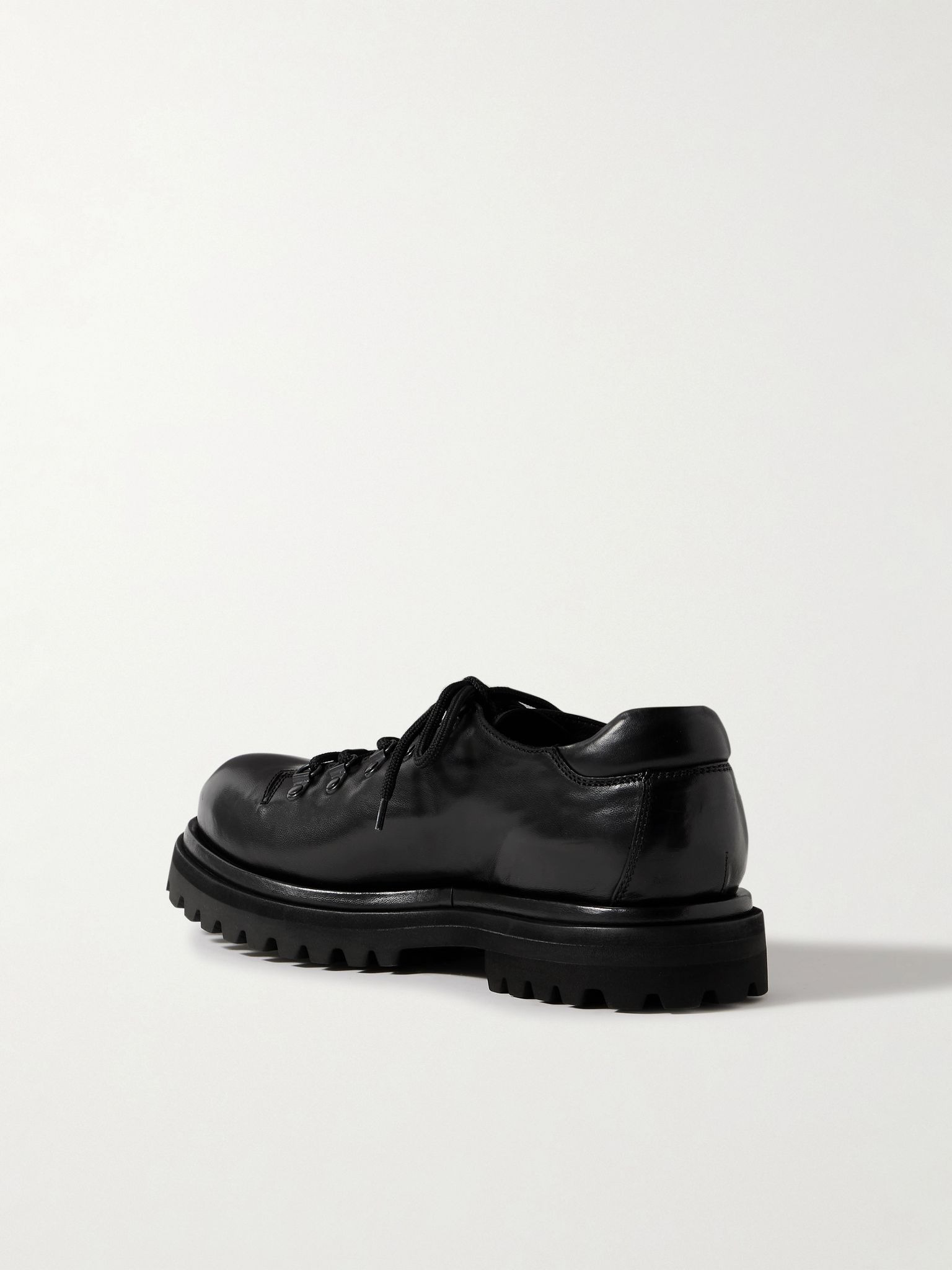 Eventual DD 105 Airbrushed Leather Derby Shoes Black - 4
