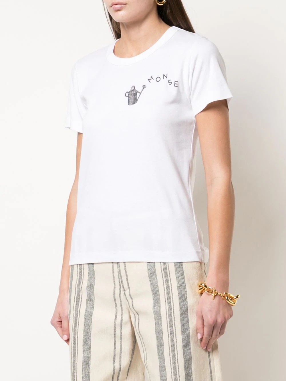 chest print T-shirt - 3