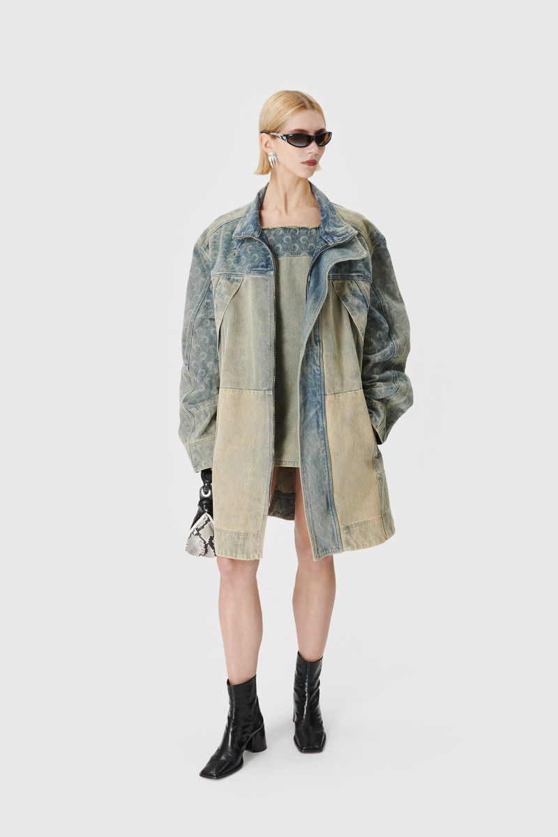 Marine Serre Regenerated Denim Parka outlook
