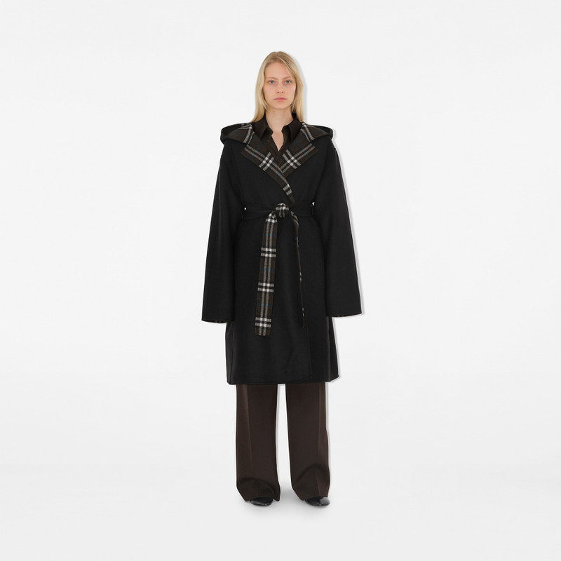 Burberry Mid-length Reversible Check Wool Car Coat outlook