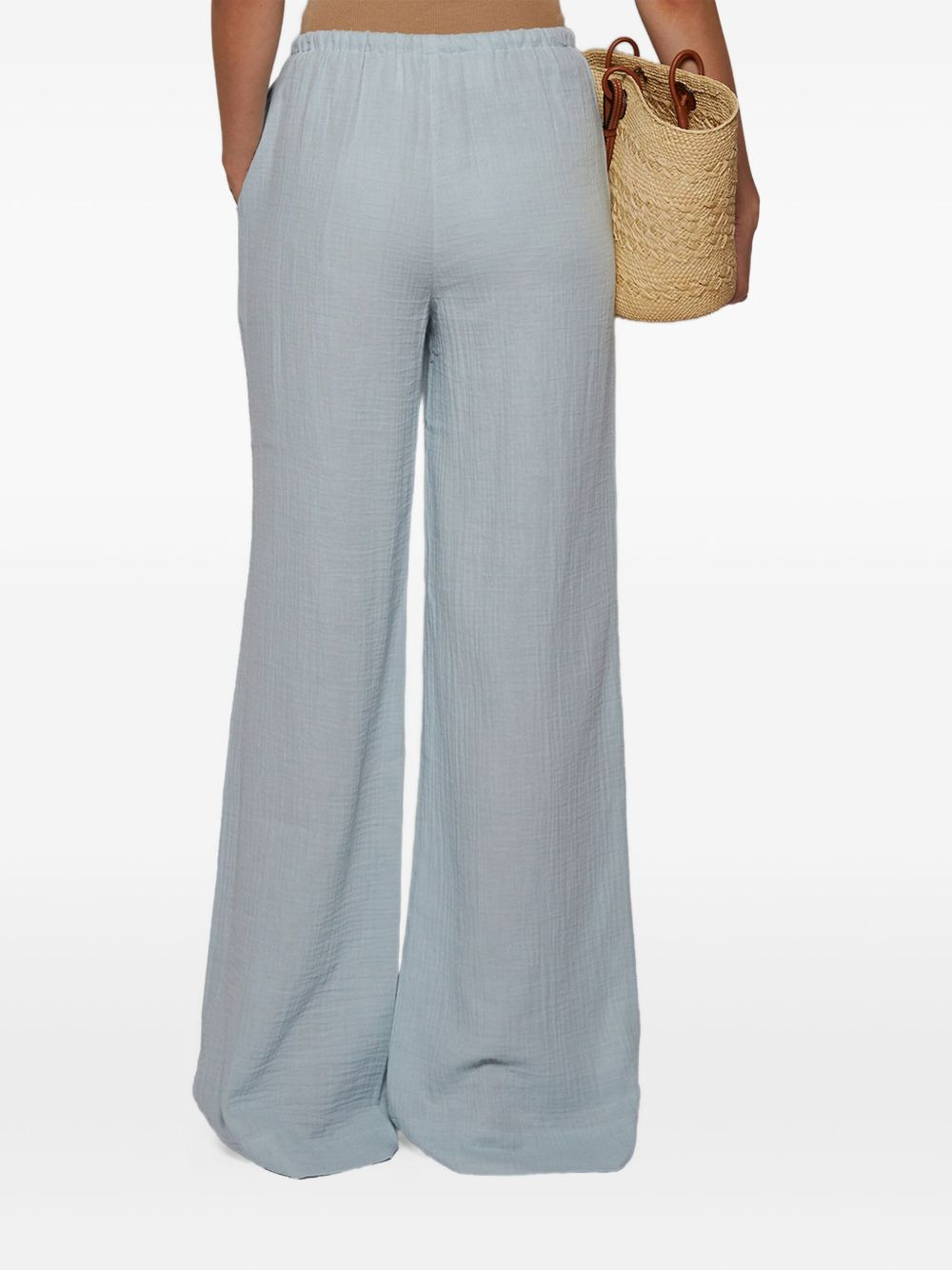 drawstring wide-leg trousers - 5