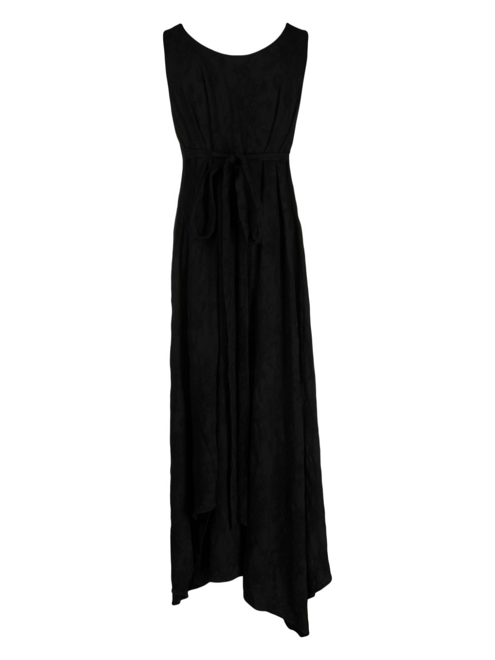 asymmetric scoop-neck midi dress - 2