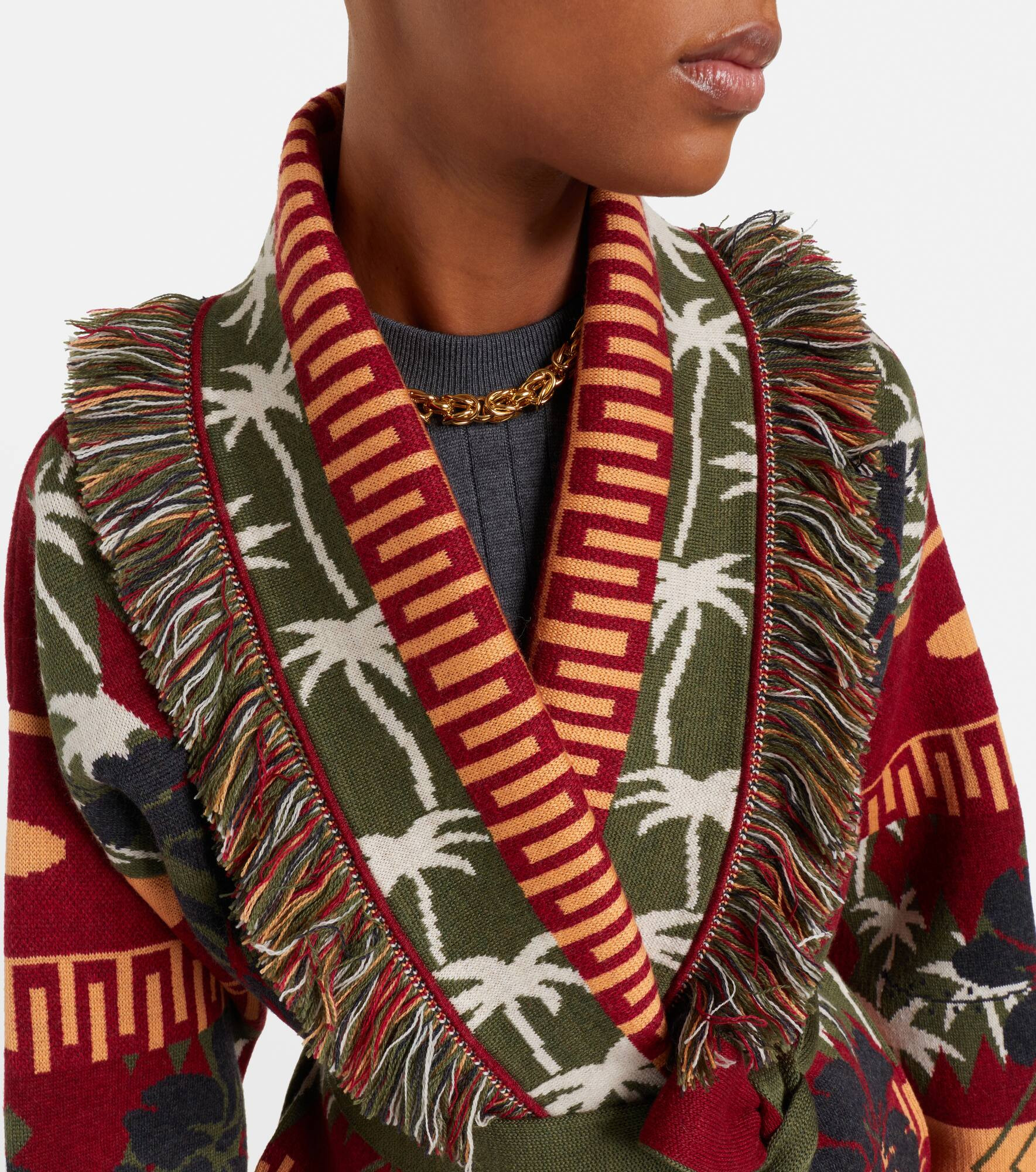 Hibiscus Bloom virgin wool cardigan - 4
